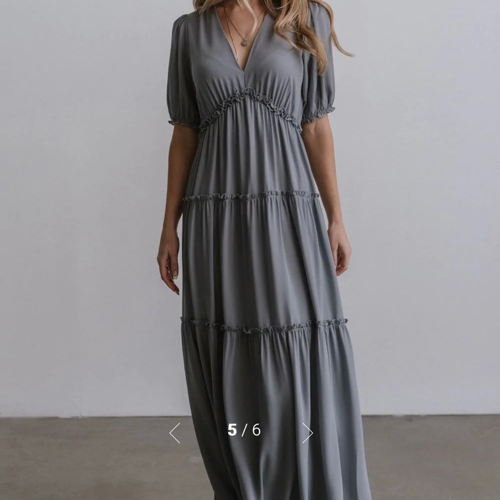 Santorini Maxi Dress | Dusty Blue - XXXL Baltic born